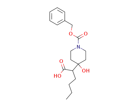 4-(1-carboxy-pentyl)4-hydroxy-piperidine-1-carboxylic acid benzyl ester