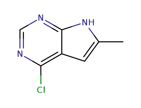 Molecular Structure of 35808-68-5 (4-Chloro-6-methyl-7H-pyrrolo[2,3-d]pyrimidine)
