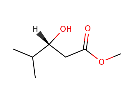Molecular Structure of 76835-65-9 (Pentanoic acid, 3-hydroxy-4-methyl-, methyl ester, (R)-)