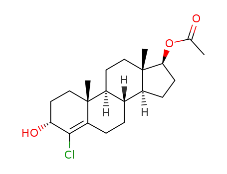 17β-acetoxy-3α-hydroxy-4-chloroandrost-4-ene