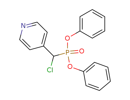 Molecular Structure of 138517-18-7 (Phosphonic acid, (chloro-4-pyridinylmethyl)-, diphenyl ester)
