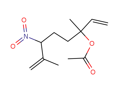 Molecular Structure of 137679-08-4 (1,7-Octadien-3-ol, 3,7-dimethyl-6-nitro-, acetate (ester))