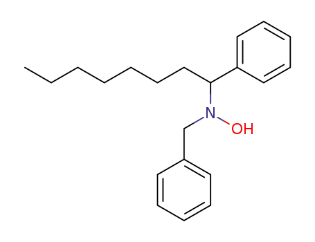 Molecular Structure of 139633-07-1 (Benzenemethanamine, a-heptyl-N-hydroxy-N-(phenylmethyl)-)
