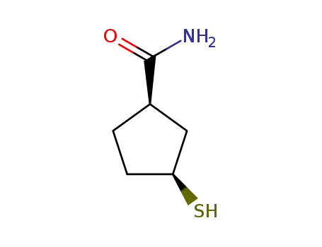 Molecular Structure of 105676-07-1 (Cyclopentanecarboxamide, 3-mercapto-, cis- (9CI))