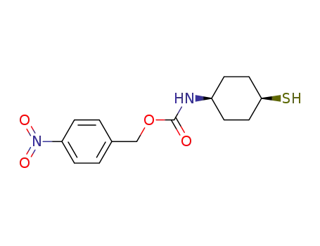 Molecular Structure of 105675-98-7 (Carbamic acid, (4-mercaptocyclohexyl)-, (4-nitrophenyl)methyl ester,
cis-)
