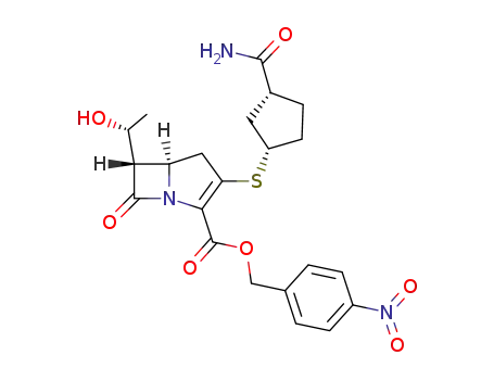 p-nitrobenzyl (6S)-<(1R)-hydroxyethyl>-2--(5R)-carbapen-2-em-3-carboxylate