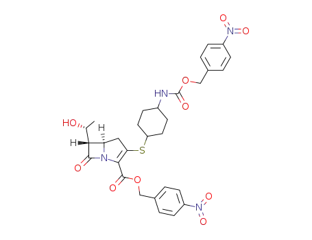 p-nitrobenzyl (6S)-<(1R)-hydroxyethyl>-2--(5R)-carbapen-2-em-3-carboxylate