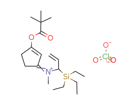 [3-(2,2-Dimethyl-propionyloxy)-cyclopent-2-en-(Z)-ylidene]-methyl-(1-triethylsilanyl-allyl)-ammonium; perchlorate