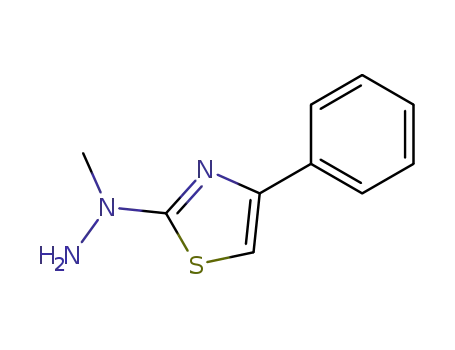 Molecular Structure of 67399-25-1 (Thiazole, 2-(1-methylhydrazino)-4-phenyl-)