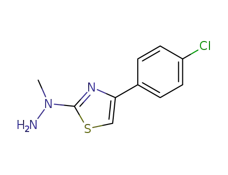 Molecular Structure of 112357-63-8 (Thiazole, 4-(4-chlorophenyl)-2-(1-methylhydrazino)-)