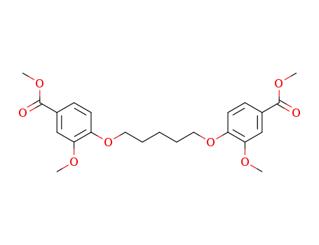 Molecular Structure of 145325-42-4 (Benzoic acid, 4,4'-[1,5-pentanediylbis(oxy)]bis[3-methoxy-, dimethyl
ester)