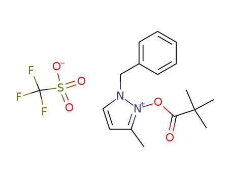 2-benzyl-1-(2,2-dimethylpropanoyloxy)-5-methylpyrazolium triflate