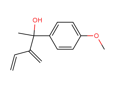 Molecular Structure of 100281-17-2 (Benzenemethanol, 4-methoxy-a-methyl-a-(1-methylene-2-propenyl)-)