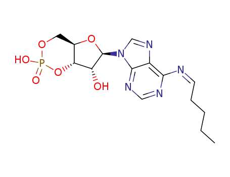 (4aR,6R,7R,7aS)-2-Oxo-6-[6-pent-(Z)-ylideneamino-purin-9-yl]-tetrahydro-2λ5-furo[3,2-d][1,3,2]dioxaphosphinine-2,7-diol