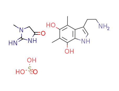 5,7-dihydroxy-4,6-dimethyltryptamine creatinine sulfate