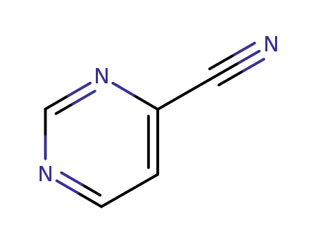 Molecular Structure of 42839-04-3 (4-Pyrimidinecarbonitrile (7CI,9CI))