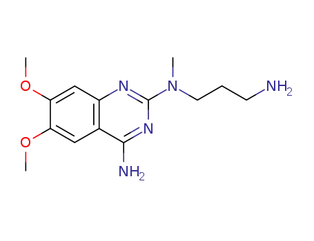 Molecular Structure of 76362-29-3 (N1-methyl-N1-(4-amino-6,7-dimethoxy-2-quinazolinyl)-1,3-propanediamine)