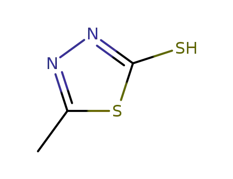 Molecular Structure of 29490-19-5 (2-Mercapto-5-methyl-1,3,4-thiadiazole)