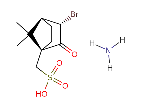 Molecular Structure of 56144-54-8 (ammonium (1S-endo)-[3-bromo-7,7-dimethyl-2-oxobicyclo[2.2.1]hept-1-yl]methanesulphonate)