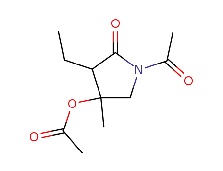 Acetic acid 1-acetyl-4-ethyl-3-methyl-5-oxo-pyrrolidin-3-yl ester