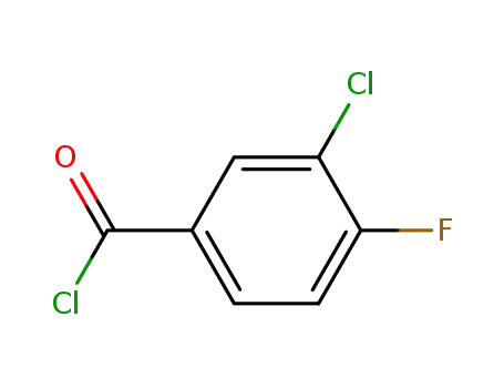Molecular Structure of 65055-17-6 (3-Chloro-4-fluorobenzoyl chloride)