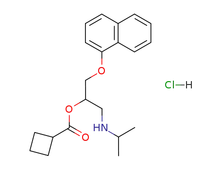 Cyclobutanecarboxylic acid 1-(isopropylamino-methyl)-2-(naphthalen-1-yloxy)-ethyl ester; hydrochloride