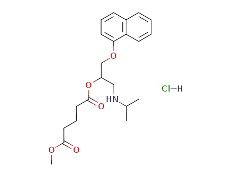 Pentanedioic acid 1-(isopropylamino-methyl)-2-(naphthalen-1-yloxy)-ethyl ester methyl ester; hydrochloride