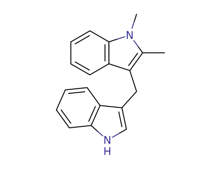Molecular Structure of 114648-74-7 (1H-Indole, 3-(1H-indol-3-ylmethyl)-1,2-dimethyl-)
