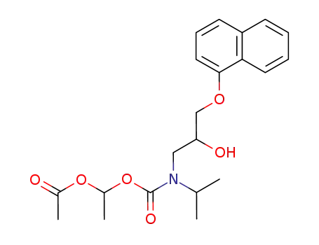 Carbamic acid, [2-hydroxy-3-(1-naphthalenyloxy)propyl](1-methylethyl)-,  1-(acetyloxy)ethyl ester