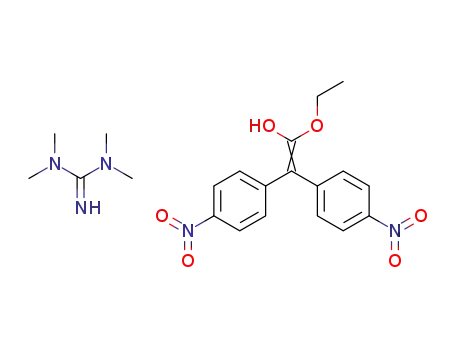 1-Ethoxy-2,2-bis-(4-nitro-phenyl)-ethenol; compound with N,N,N',N'-tetramethyl-guanidine