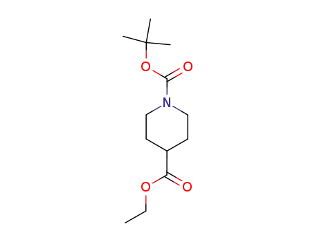 Molecular Structure of 142851-03-4 (Ethyl N-Boc-piperidine-4-carboxylate)