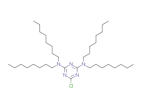 Molecular Structure of 165612-58-8 (1,3,5-Triazine-2,4-diamine, 6-chloro-N,N,N',N'-tetraoctyl-)