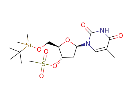 5'-O-t-butyl-dimethylsilyl-3'-O-methanesulfonyl-thymidine