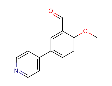Molecular Structure of 385802-40-4 (2-Methoxy-5-(pyridin-4-yl)benzaldehyde)