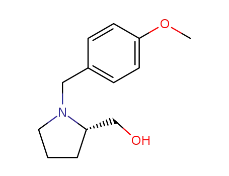 Molecular Structure of 854917-80-9 (2-Pyrrolidinemethanol, 1-[(4-methoxyphenyl)methyl]-, (2S)-)