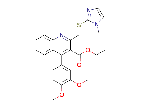 4-(3,4-Dimethoxy-phenyl)-2-(1-methyl-1H-imidazol-2-ylsulfanylmethyl)-quinoline-3-carboxylic acid ethyl ester