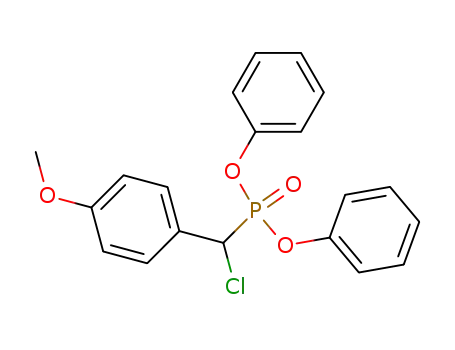 Molecular Structure of 189099-53-4 (Phosphonic acid, [chloro(4-methoxyphenyl)methyl]-, diphenyl ester)
