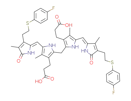 3,18-didevinyl-3,18-bis[2-(pfluorothiophenyl)ethyl]bilirubin