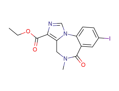 Molecular Structure of 268566-09-2 (8-Iodo-5-methyl-6-oxo-5,6-dihydro-4H-imidazo[1,5-a][1,4]benzodiazepine-3-carboxylic acid ethyl ester)