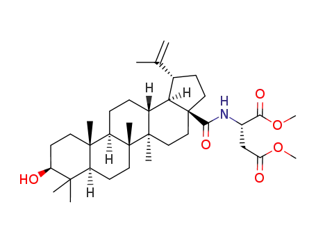 (S)-2-[((1R,3aS,5aR,5bR,7aR,9S,11aR,11bR,13aR,13bR)-9-Hydroxy-1-isopropenyl-5a,5b,8,8,11a-pentamethyl-icosahydro-cyclopenta[a]chrysene-3a-carbonyl)-amino]-succinic acid dimethyl ester