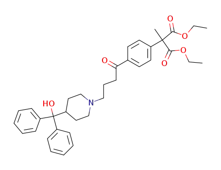 [4-[4-[4-(hydroxydiphenylmethyl)-1-piperidinyl]-1-oxobutyl]phenyl]methyl-propanedioic acid diethyl ester