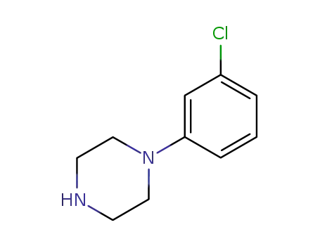 Molecular Structure of 6640-24-0 (3-Chlorophenyl piperazine)