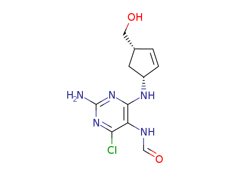 N-[2-AMINO-4-CHLORO-6-[[(1R,4S)-4-(HYDROXYMETHYL)-2-CYCLOPENTEN-1-YL]AMINO]-5-PYRIMIDINYL]FORMAMIDE