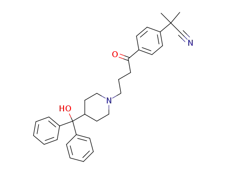 2-(4-(4-(4-(hydroxydiphenylmethyl)piperidin-1-yl)butanoyl)phenyl)-2-methylpropanenitrile