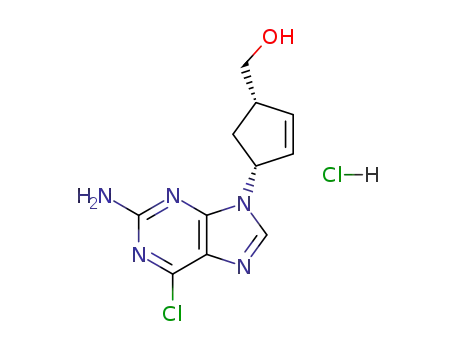 (1S,4R)-4-(2-Amino-6-chloro-9H-purin-9-yl)-2-cyclopentene-1-methanolHCl