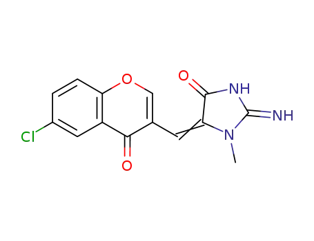 5-[1-(6-Chloro-4-oxo-4H-chromen-3-yl)-meth-(Z)-ylidene]-2-imino-1-methyl-imidazolidin-4-one