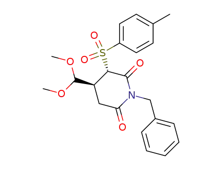 1-benzyl-3-(4-methylphenylsulfonyl)-4-dimethoxymethylpiperidine-2,6-dione