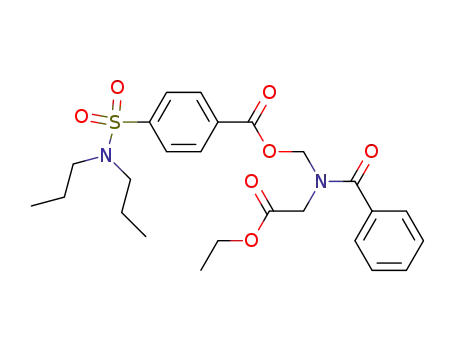 4-dipropylsulfamoyl-benzoic acid (benzoyl-ethoxycarbonylmethyl-amino)-methyl ester
