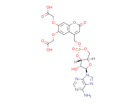 6,7-BIS(CARBOXYMETHOXY)COUMARIN-4-YL)METHYL-ADENOSINE-3',5'-CYCLICMONOPHOSPHONATE(BCMCM-CAGEDCAMP)