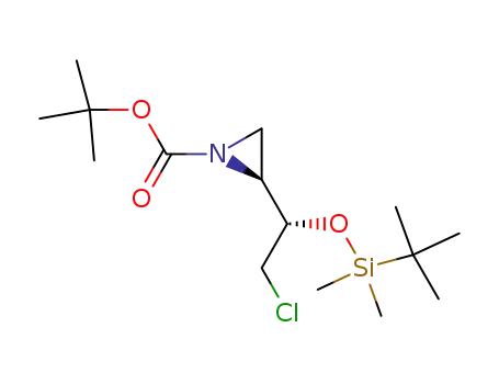 N-t-butyloxycarbonyl-2(S)-(1(S)-t-butyldimethylsilyloxy-2-chloroethyl)aziridine